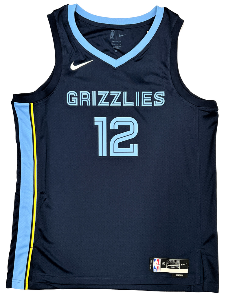 Ja Morant Signed Memphis Grizzlies Nike Swingman Navy Blue NBA Jersey