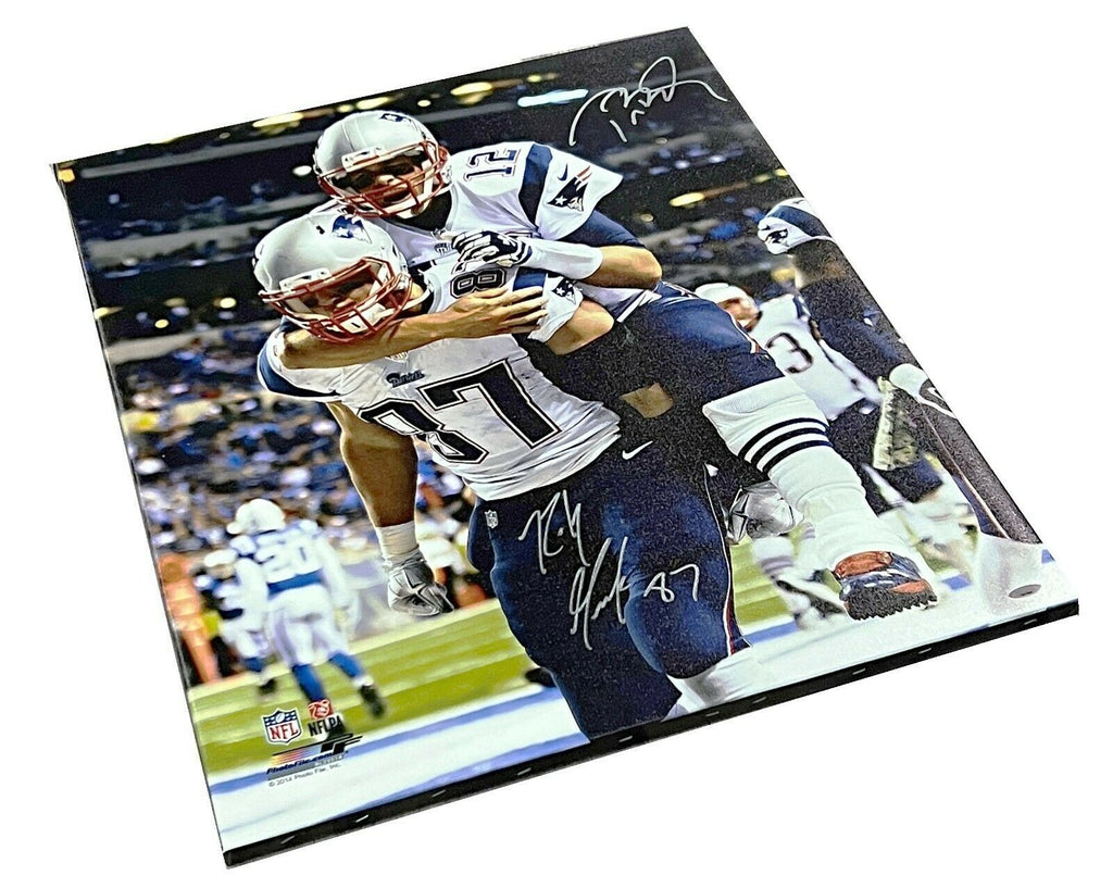 Tom Brady & Rob Gronkowski New England Patriots Autographed