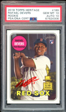 2018 Topps Heritage Action SP #189 Rafael Devers RC PSA 10/10 Auto GEM MINT