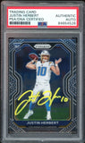 2020 Panini Prizm #325 Justin Herbert RC Rookie Chargers PSA/DNA Auto Authentic