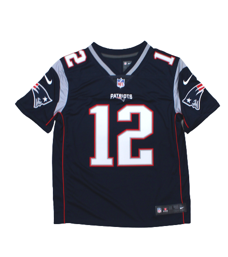 Nike New England Patriots No12 Tom Brady Navy Blue Men's Stitched NFL Drenched Limited Jersey