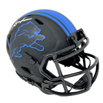 Barry Sanders Detroit Lions Signed Riddell Eclipse Mini Helmet BAS Beckett