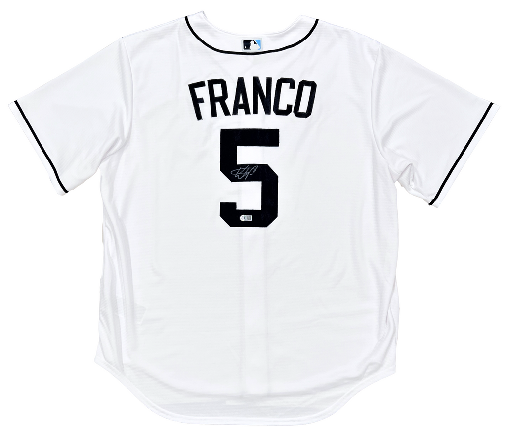 Wander Franco Tampa Bay Rays Autographed Light Blue Nike Authentic Jersey