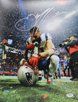 Julian Edelman New England Patriots Signed SB LIII Confetti MVP 11x14 Photo PSA