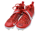 Mike Trout Los Angeles Angels Signed Real Game Issued Cleats MLB Authentic Red