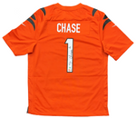 Ja'Marr Chase Cincinnati Bengals Signed Orange Alternate Nike Game Jersey BAS