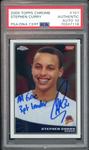 2009 Topps Chrome Stephen Curry RC All Time 3pt Leader PSA Authentic Auto 10