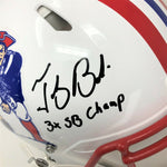 Tedy Bruschi New England Patriots Signed Authentic Throwback Helmet 3X SB CHAMP