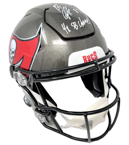 Rob Gronkowski Buccaneers Signed 4x SB Champ! Ins Authentic SpeedFlex Helmet JSA