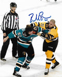 Bobby Robins Providence Boston Bruins Signed Autographed Fight 8x10 Photo