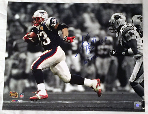 Kevin Faulk New England Patriots Signed Autographed Spotlight 16x20 Photo