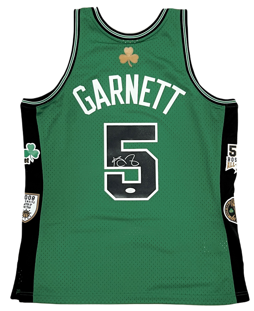 Kevin Garnett Boston Celtics Autographed Green Mitchell and Ness