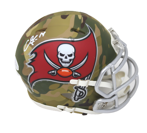 Chris Godwin Tampa Bay Buccaneers Signed Authentic Camo Mini Helmet BAS
