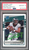 2020 Donruss Optic Rated Rookie Jalen Hurts Green Ink PSA/DNA Auto GEM MINT 10