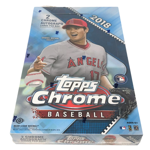 2018 Topps Chrome Baseball Factory Sealed Hobby Box w/ 2 Autos Acuna/Ohtani RC?