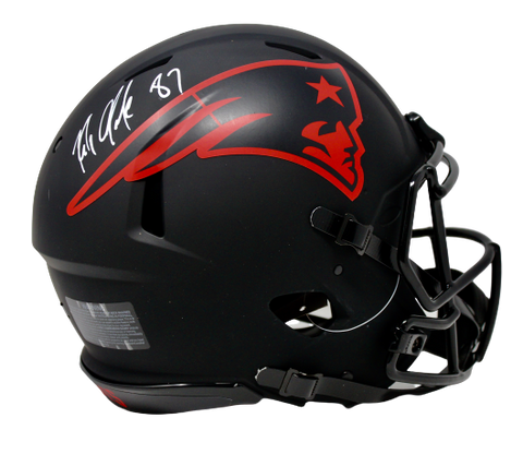 Rob Gronkowski New England Patriots Signed Authentic Eclipse Helmet JSA