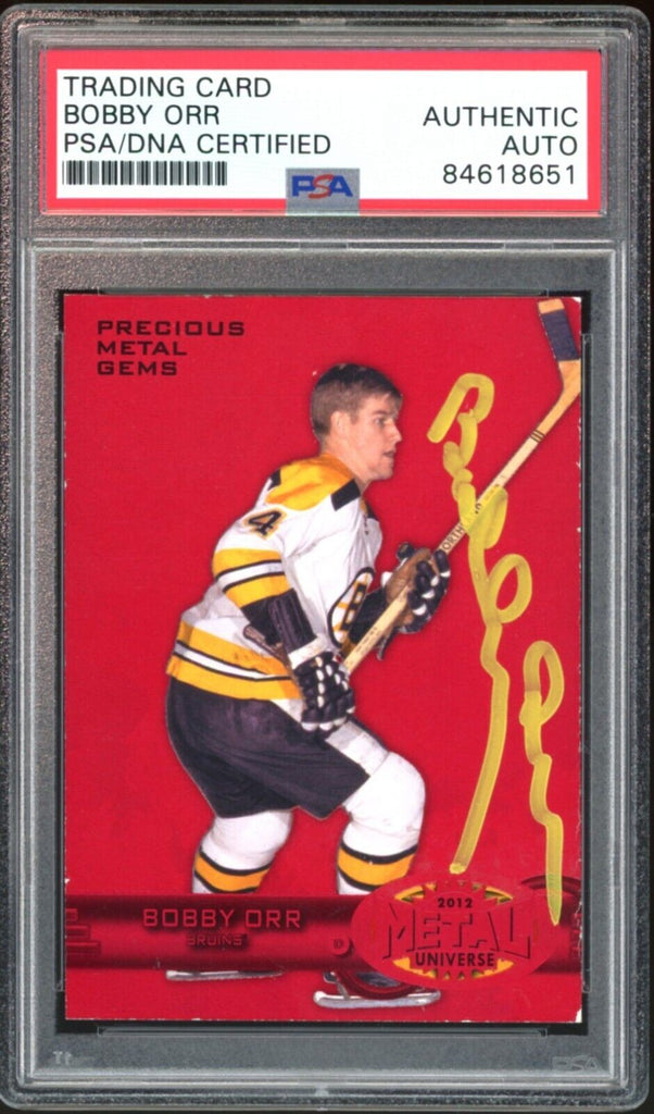 2012 Metal Universe Bobby Orr PMG Precious Gems Red /100 PSA/DNA