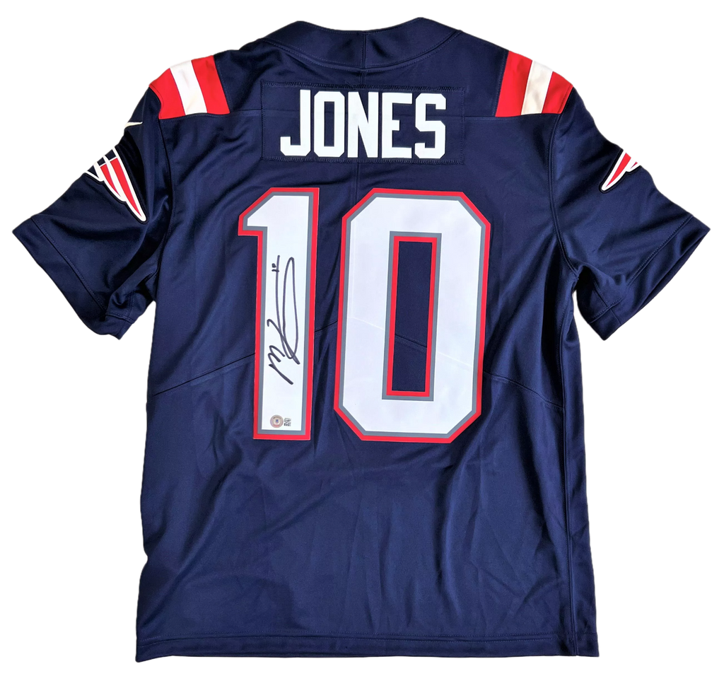 Mac Jones New England Patriots Signed Authentic Navy Nike Limited Jersey BAS