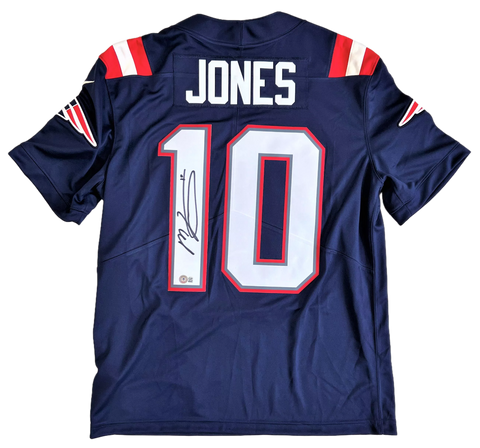 Mac Jones New England Patriots Signed Navy Home Nike Limited Jersey BAS