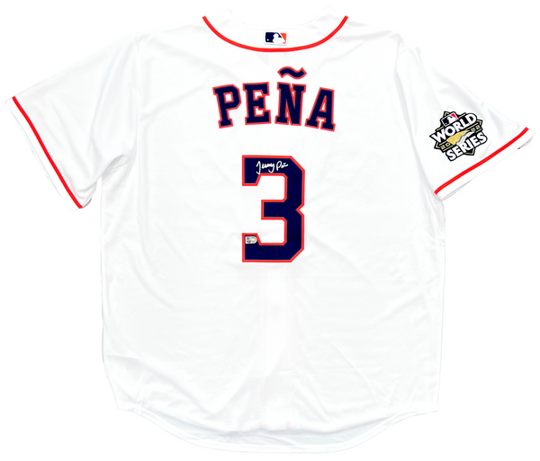 Jeremy Peña Houston Astros Autographed Deluxe Framed White Nike Replica  Jersey