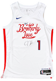 James Harden 76ers Signed Authentic Nike White City Edition Swingman Jersey BAS