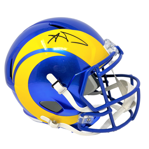 Aaron Donald Los Angeles Rams Signed Super Bowl LVI Champ Replica Helmet JSA