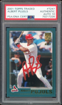 2001 Topps Traded #T247 Albert Pujols RC Red Ink On Card PSA Authentic Auto 10