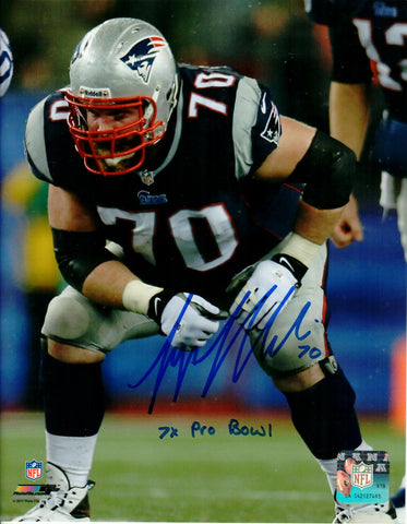 Logan Mankins New England Patriots Signed Autographed 8x10 Photo 7X PRO BOWL INS