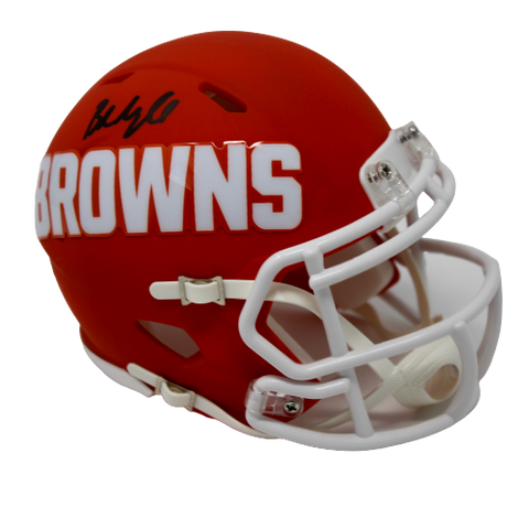 Baker Mayfield Cleveland Browns Signed Mini AMP Speed Helmet BAS Beckett