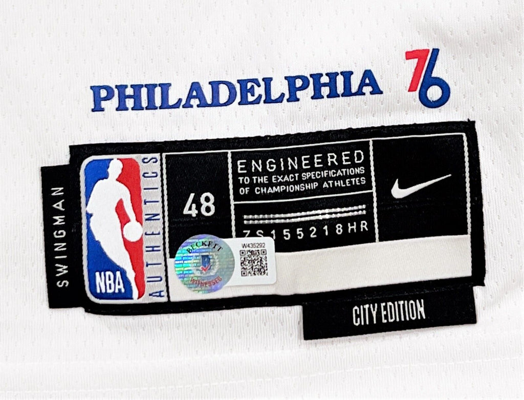 Men's Nike White Philadelphia 76ers 2021/22 Diamond Authentic Custom Jersey - Association Edition