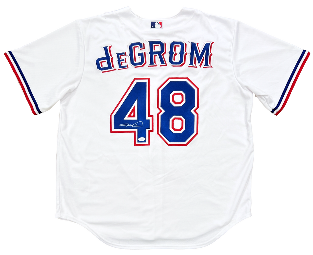 Mets Jacob deGrom Authentic Signed White Nike Jersey Autographed JSA