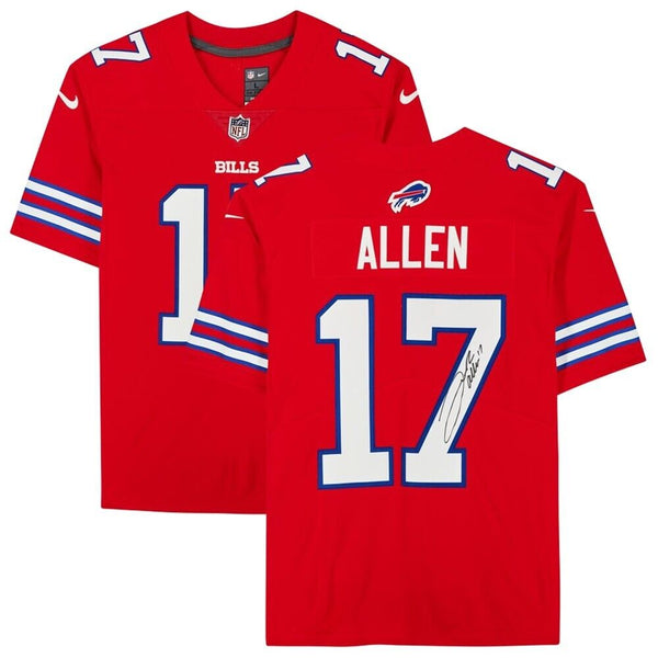 Josh Allen Buffalo Bills Signed Red Nike Color Rush Limited Jersey