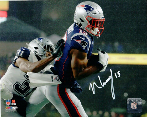N'Keal Harry New England Patriots Signed 8x10 Photo 1st NFL Touchdown JSA