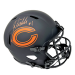 Justin Fields Chicago Bears Signed Full Size Eclipse Speed Replica Helmet BAS