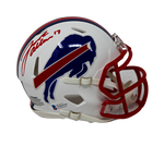 Josh Allen Buffalo Bills Signed Authentic Flat White Mini Helmet Beckett BAS