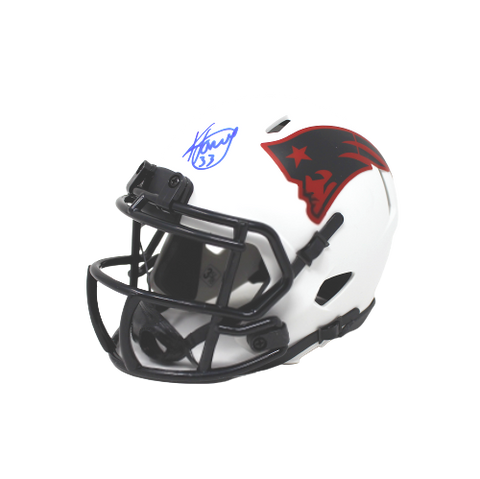 Kevin Faulk New England Patriots Signed Riddell Lunar Eclipse Mini Helmet PATS