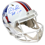 Randy Moss Patriots Signed HOF 2018 Insc Speed Authentic Throwback Helmet JSA