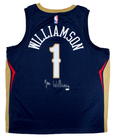 Zion Williamson New Orleans Pelicans Signed Navy Nike Swingman Jersey FANATICS