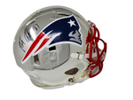 Rob Gronkowski New England Patriots Signed Full Size Authentic Chrome Helmet JSA