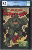 Amazing Spider-Man #41 1st RHINO Marvel 1966 OWH/Wh Pages CGC 5.5 FN