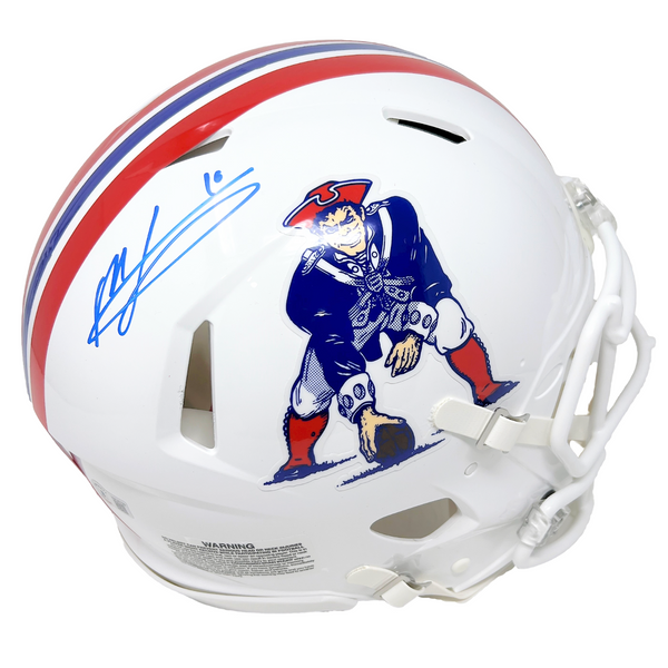 Mac Jones Signed New England Patriots Speed Full Size Authentic Helmet  [B485466]