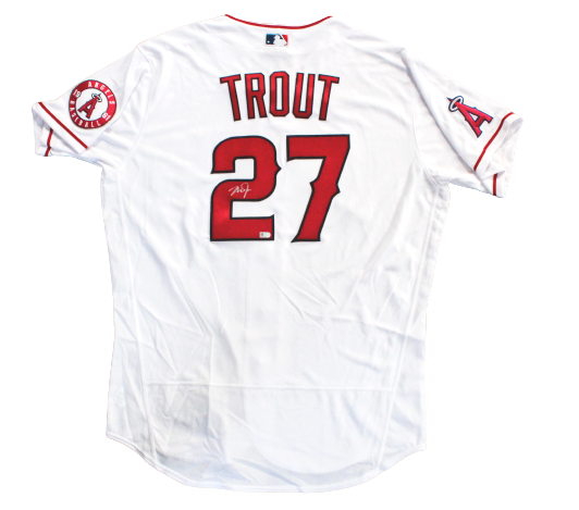 Mike Trout Los Angeles Angels Signed Authentic Nike White Jersey