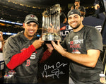 Alex Cora/Nathan Eovaldi Boston Red Sox Dual Signed World Series 16x20 Photo JSA