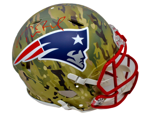Tom Brady New England Patriots Signed Camo Speed Authentic Helmet Fanatics