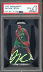 2017 Panini Prizm #16 Jayson Tatum RC On Card Green Ink PSA 10/10 Auto GEM MINT