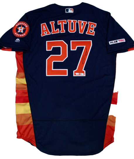 Jose Altuve Autographed Orange Authentic Astros Jersey