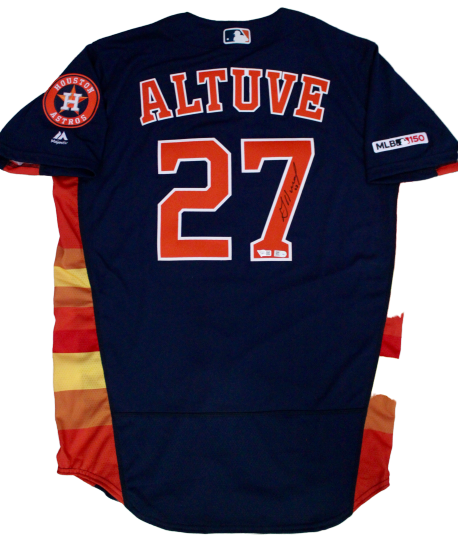 Jose Altuve Houston Astros Fanatics Authentic Autographed Orange Nike  Authentic Jersey