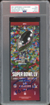 2021 Super Bowl LV Buccs Tom Brady MVP Ticket PSA Authentic Auto MINT 9 Fanatics