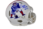 Curtis Martin New England Patriots Signed FS Authentic Throwback HOF Helmet JSA