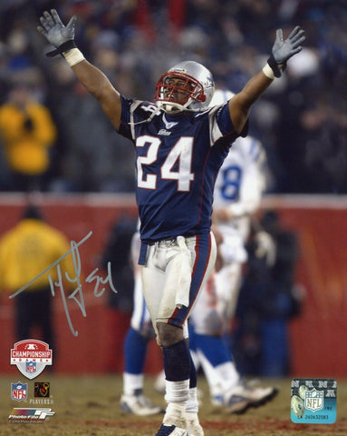 Ty Law New England Patriots Signed AFC Championship Game 8x10 Patriots Alumni